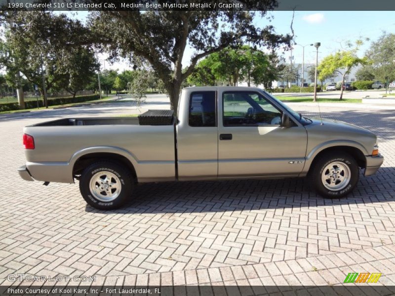 Medium Beige Mystique Metallic / Graphite 1998 Chevrolet S10 LS Extended Cab