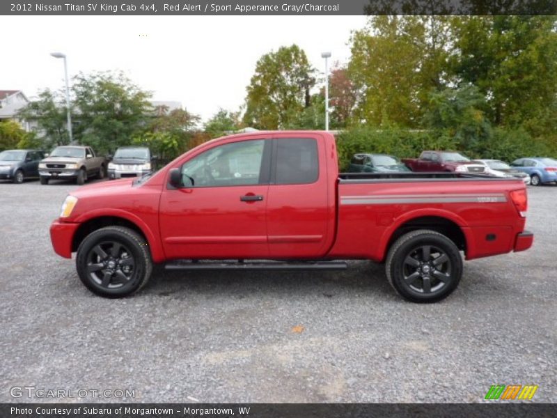 Red Alert / Sport Apperance Gray/Charcoal 2012 Nissan Titan SV King Cab 4x4