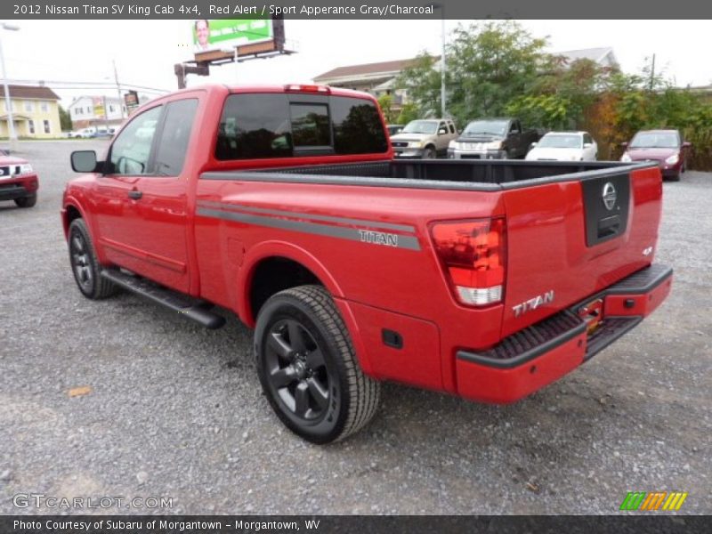 Red Alert / Sport Apperance Gray/Charcoal 2012 Nissan Titan SV King Cab 4x4