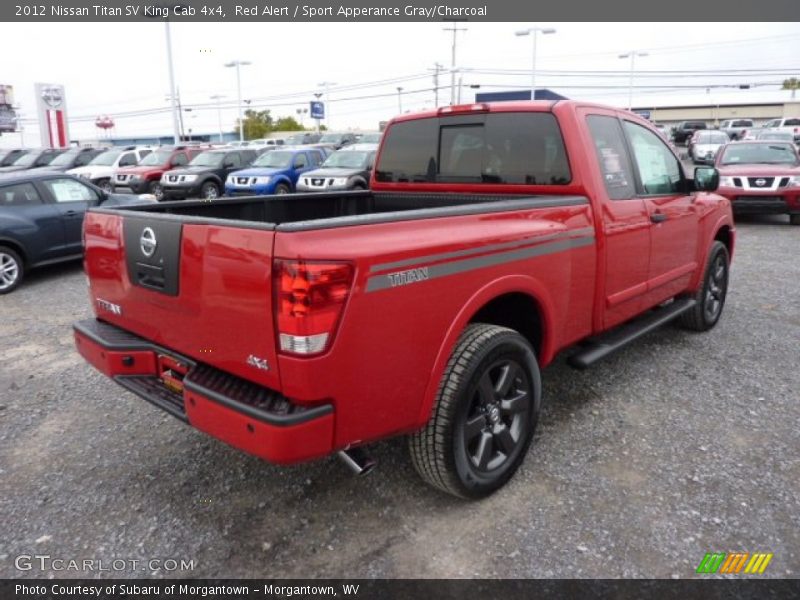 Red Alert / Sport Apperance Gray/Charcoal 2012 Nissan Titan SV King Cab 4x4