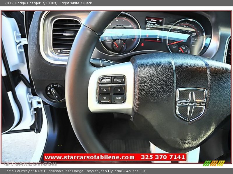 Bright White / Black 2012 Dodge Charger R/T Plus