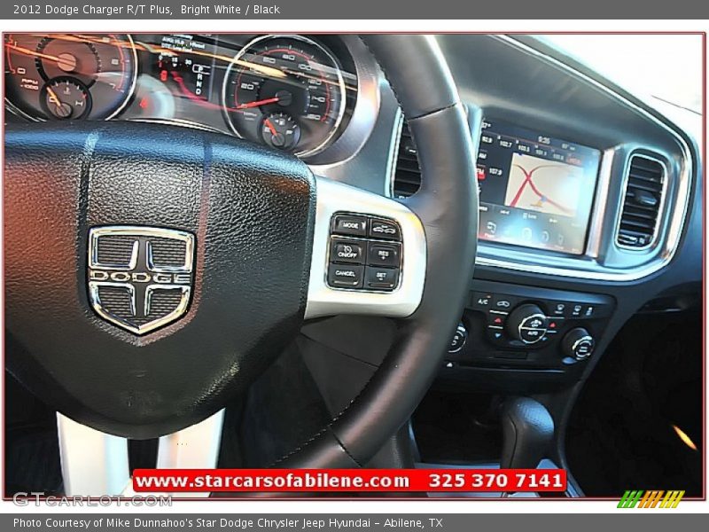 Bright White / Black 2012 Dodge Charger R/T Plus