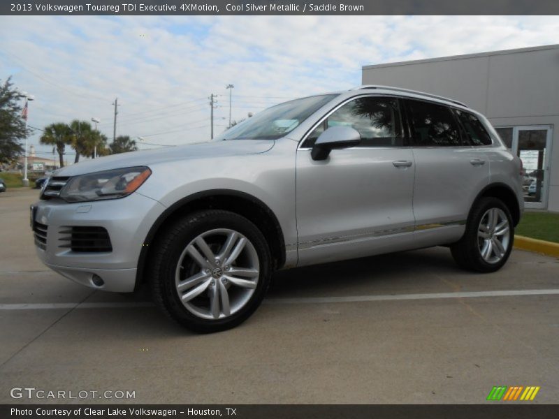 Cool Silver Metallic / Saddle Brown 2013 Volkswagen Touareg TDI Executive 4XMotion