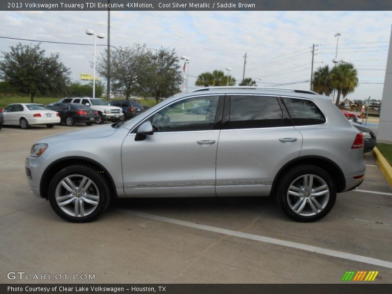 Cool Silver Metallic / Saddle Brown 2013 Volkswagen Touareg TDI Executive 4XMotion