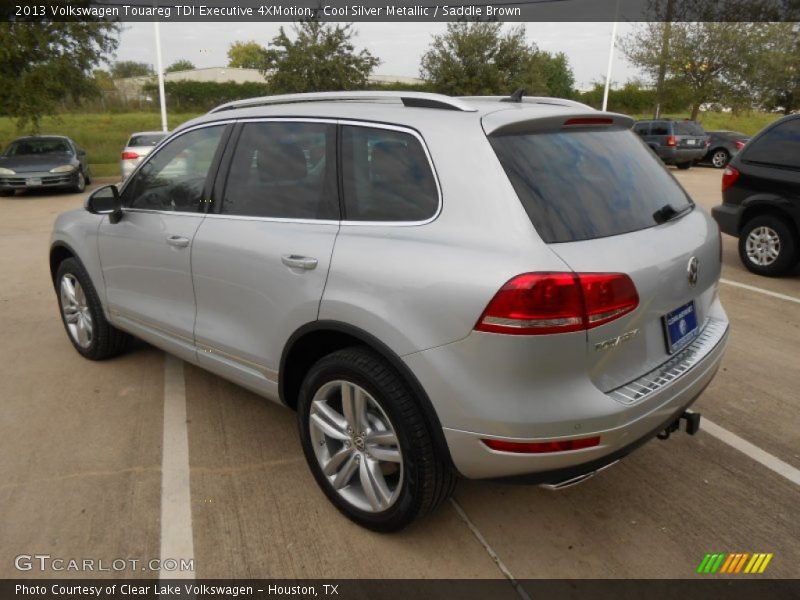 Cool Silver Metallic / Saddle Brown 2013 Volkswagen Touareg TDI Executive 4XMotion