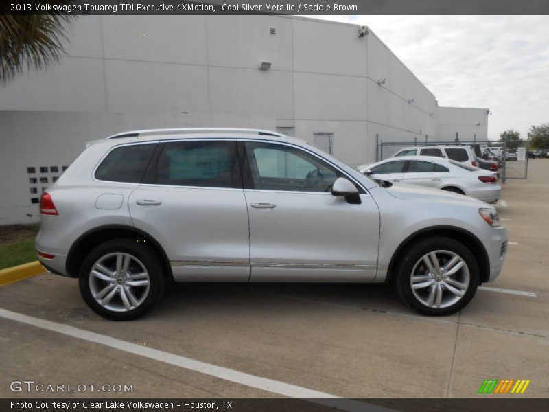 Cool Silver Metallic / Saddle Brown 2013 Volkswagen Touareg TDI Executive 4XMotion
