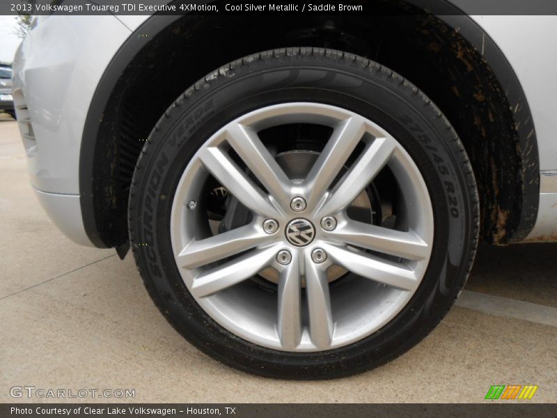 Cool Silver Metallic / Saddle Brown 2013 Volkswagen Touareg TDI Executive 4XMotion