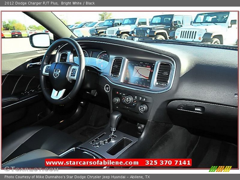 Bright White / Black 2012 Dodge Charger R/T Plus