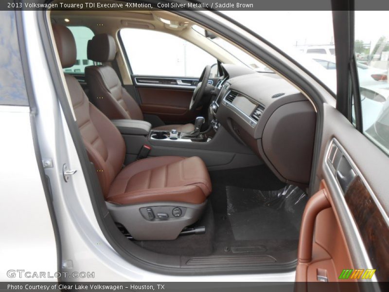 Cool Silver Metallic / Saddle Brown 2013 Volkswagen Touareg TDI Executive 4XMotion