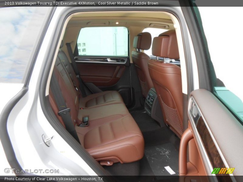 Cool Silver Metallic / Saddle Brown 2013 Volkswagen Touareg TDI Executive 4XMotion