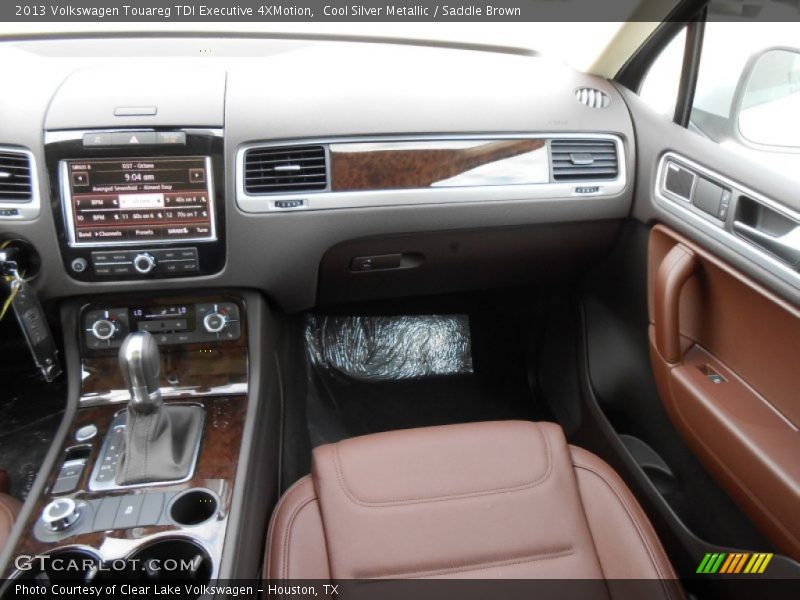 Cool Silver Metallic / Saddle Brown 2013 Volkswagen Touareg TDI Executive 4XMotion