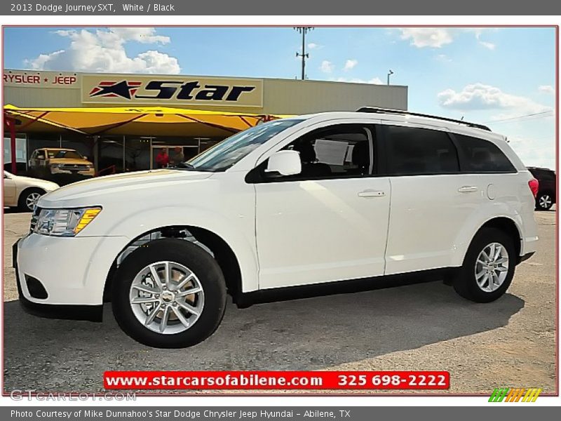 White / Black 2013 Dodge Journey SXT