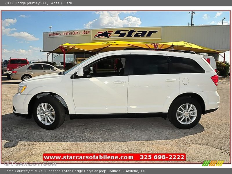 White / Black 2013 Dodge Journey SXT