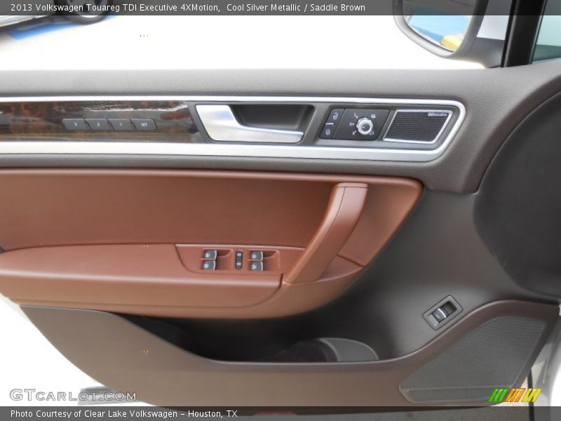 Cool Silver Metallic / Saddle Brown 2013 Volkswagen Touareg TDI Executive 4XMotion