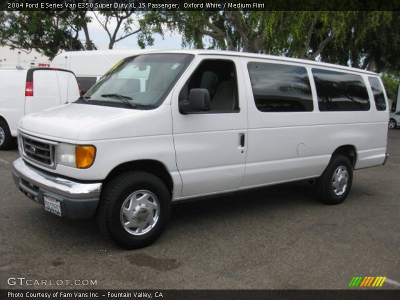 Oxford White / Medium Flint 2004 Ford E Series Van E350 Super Duty XL 15 Passenger