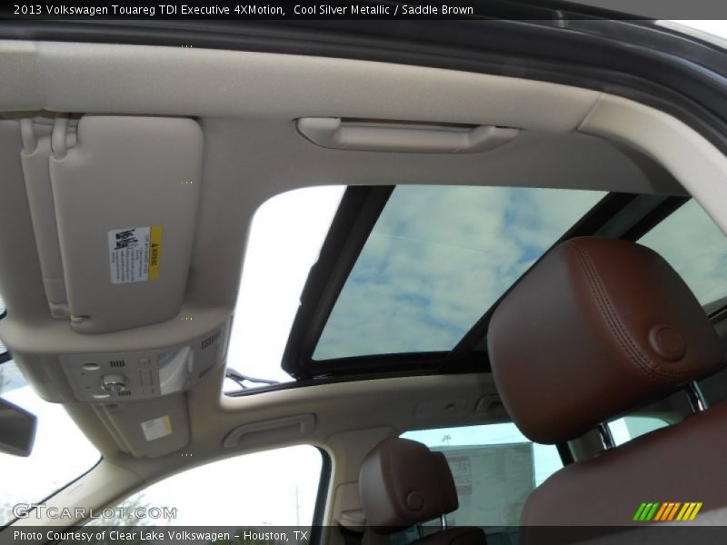 Cool Silver Metallic / Saddle Brown 2013 Volkswagen Touareg TDI Executive 4XMotion