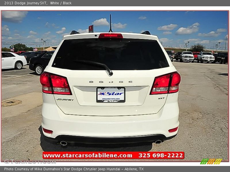 White / Black 2013 Dodge Journey SXT