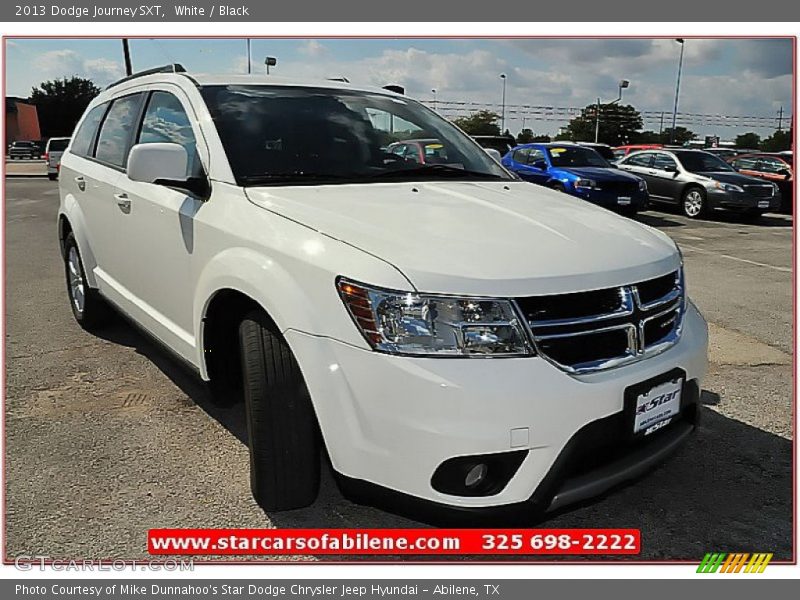 White / Black 2013 Dodge Journey SXT