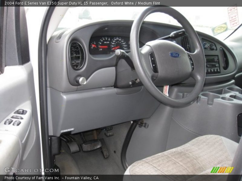 Oxford White / Medium Flint 2004 Ford E Series Van E350 Super Duty XL 15 Passenger