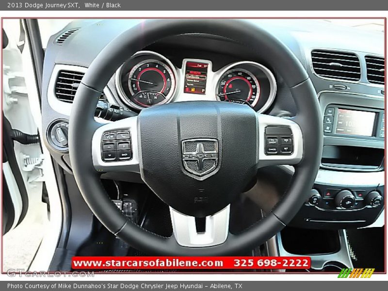 White / Black 2013 Dodge Journey SXT