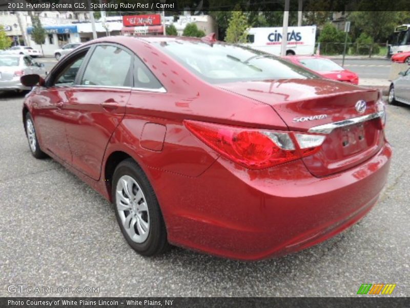 Sparkling Ruby Red / Camel 2012 Hyundai Sonata GLS