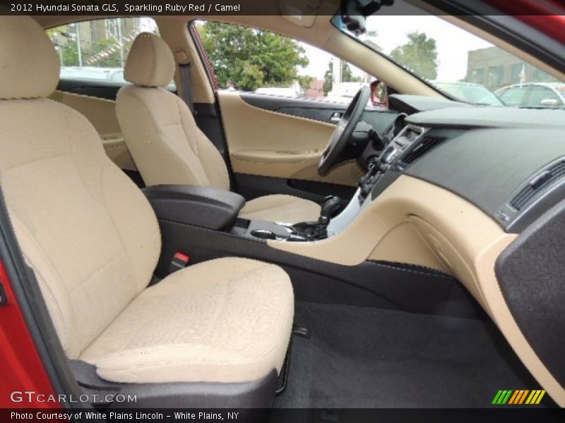Sparkling Ruby Red / Camel 2012 Hyundai Sonata GLS