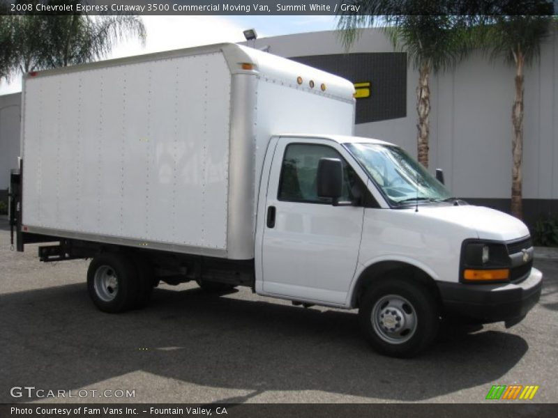 Summit White / Gray 2008 Chevrolet Express Cutaway 3500 Commercial Moving Van