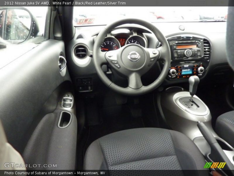 White Pearl / Black/Red Leather/Silver Trim 2012 Nissan Juke SV AWD