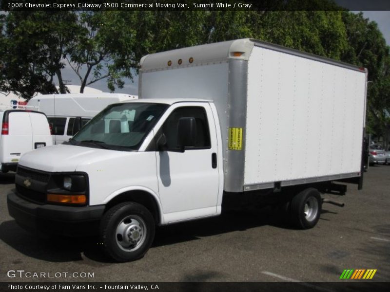 Summit White / Gray 2008 Chevrolet Express Cutaway 3500 Commercial Moving Van