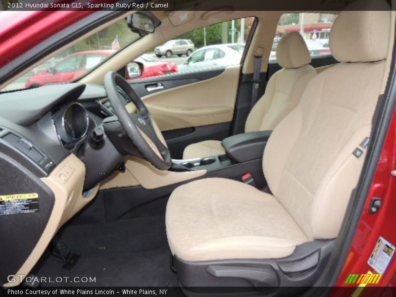 Sparkling Ruby Red / Camel 2012 Hyundai Sonata GLS