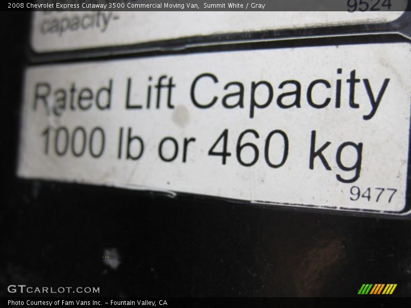 Summit White / Gray 2008 Chevrolet Express Cutaway 3500 Commercial Moving Van