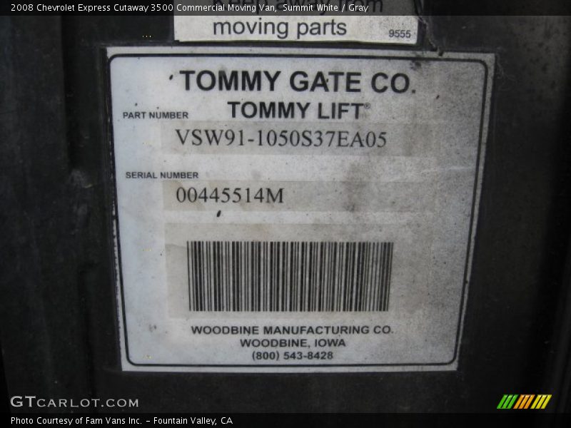 Summit White / Gray 2008 Chevrolet Express Cutaway 3500 Commercial Moving Van