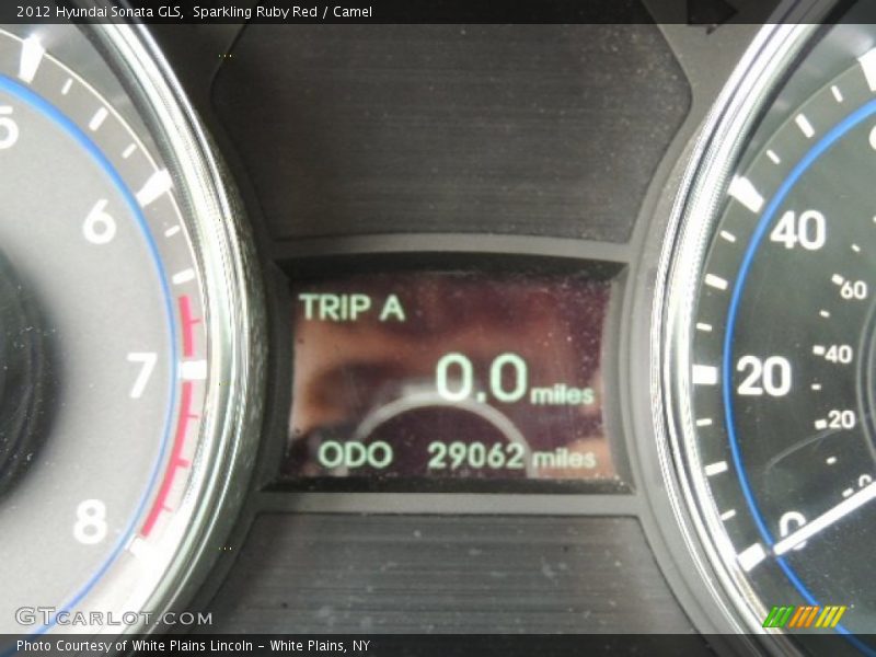 Sparkling Ruby Red / Camel 2012 Hyundai Sonata GLS