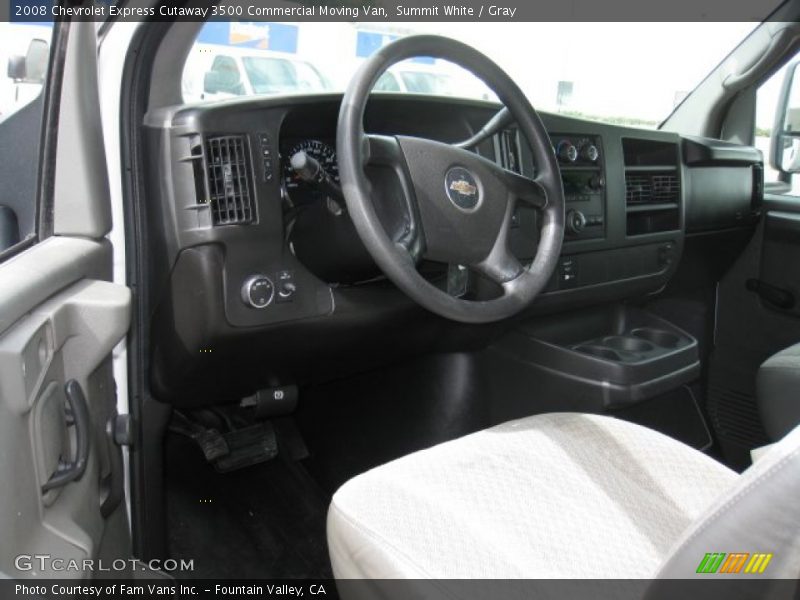 Summit White / Gray 2008 Chevrolet Express Cutaway 3500 Commercial Moving Van