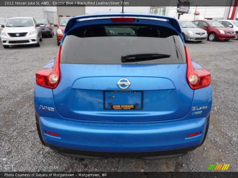 Electric Blue / Black/Red Leather/Silver Trim 2012 Nissan Juke SL AWD