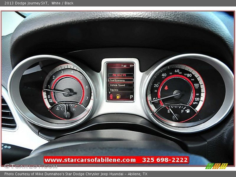 White / Black 2013 Dodge Journey SXT