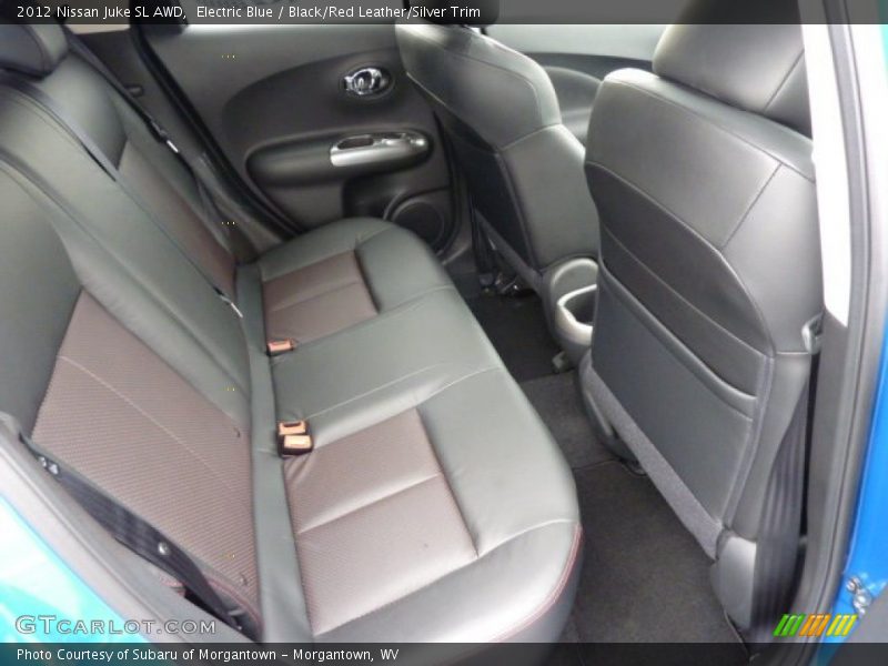 Electric Blue / Black/Red Leather/Silver Trim 2012 Nissan Juke SL AWD