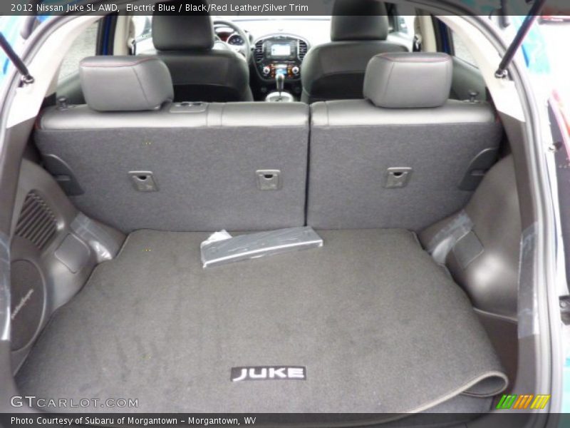 Electric Blue / Black/Red Leather/Silver Trim 2012 Nissan Juke SL AWD