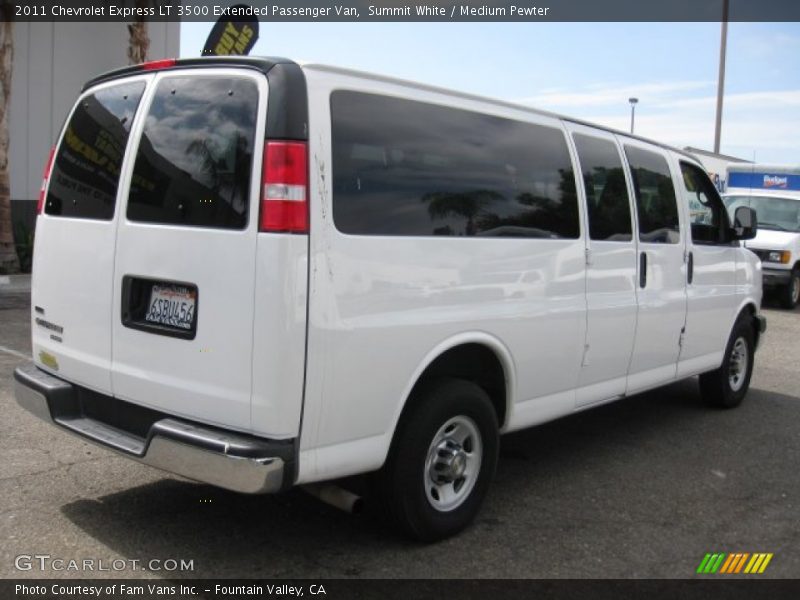 Summit White / Medium Pewter 2011 Chevrolet Express LT 3500 Extended Passenger Van