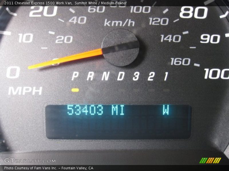Summit White / Medium Pewter 2011 Chevrolet Express 1500 Work Van