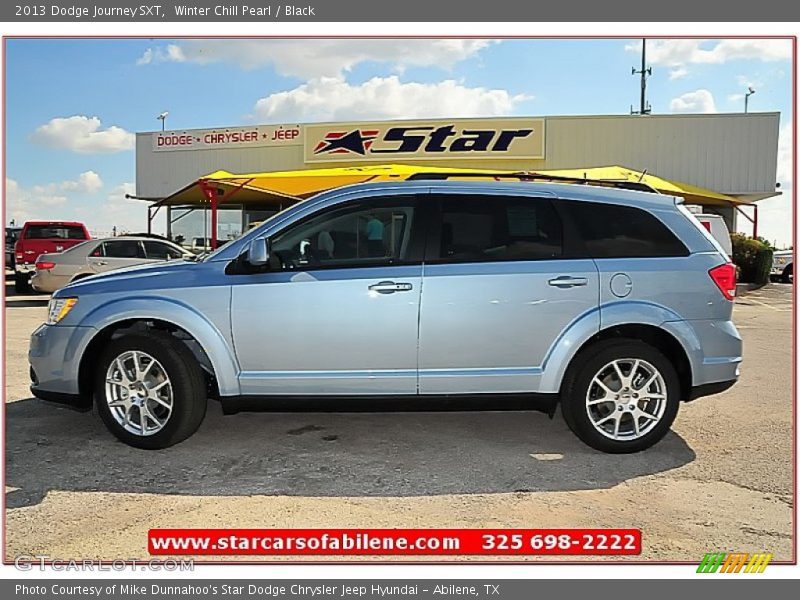 Winter Chill Pearl / Black 2013 Dodge Journey SXT