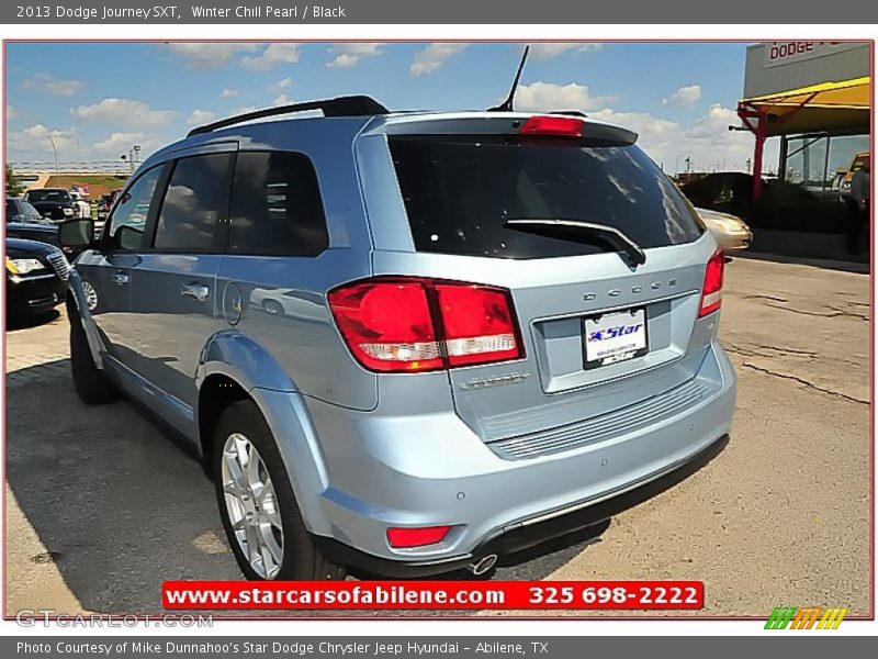 Winter Chill Pearl / Black 2013 Dodge Journey SXT