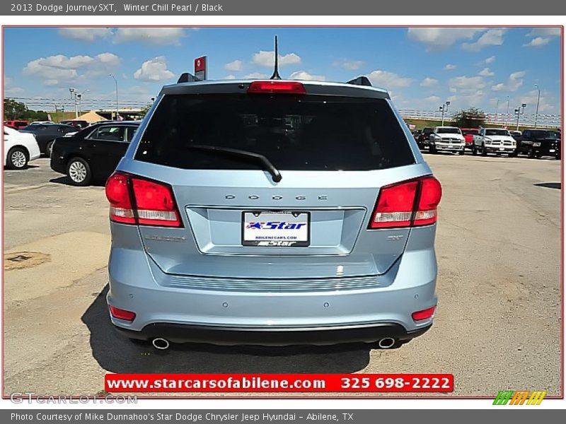 Winter Chill Pearl / Black 2013 Dodge Journey SXT
