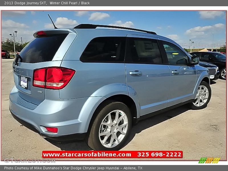 Winter Chill Pearl / Black 2013 Dodge Journey SXT