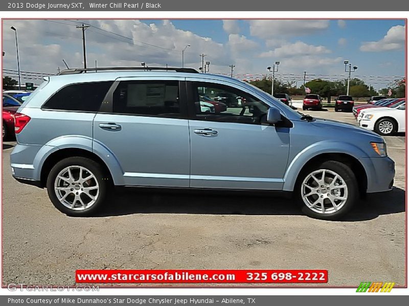 Winter Chill Pearl / Black 2013 Dodge Journey SXT