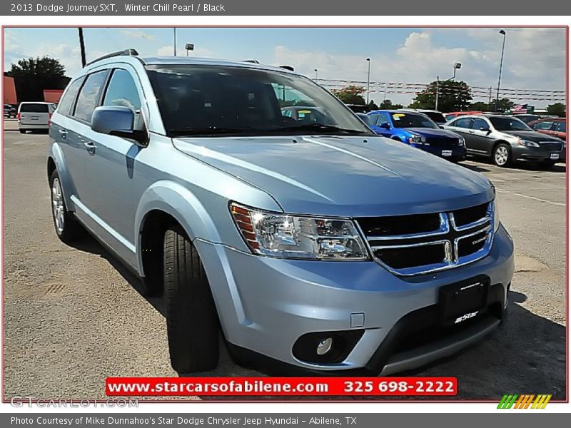 Winter Chill Pearl / Black 2013 Dodge Journey SXT