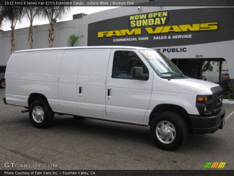 Oxford White / Medium Flint 2012 Ford E Series Van E250 Extended Cargo
