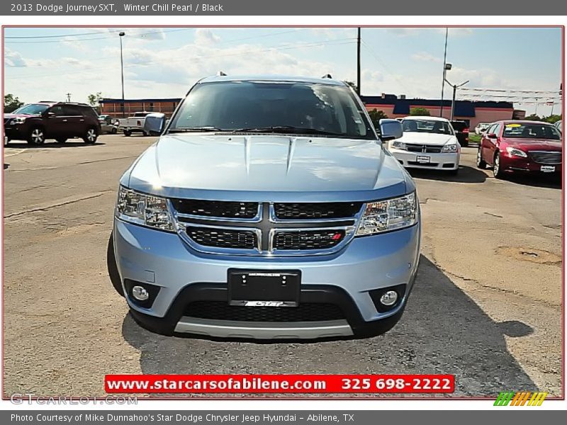 Winter Chill Pearl / Black 2013 Dodge Journey SXT