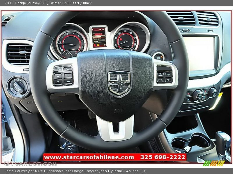 Winter Chill Pearl / Black 2013 Dodge Journey SXT