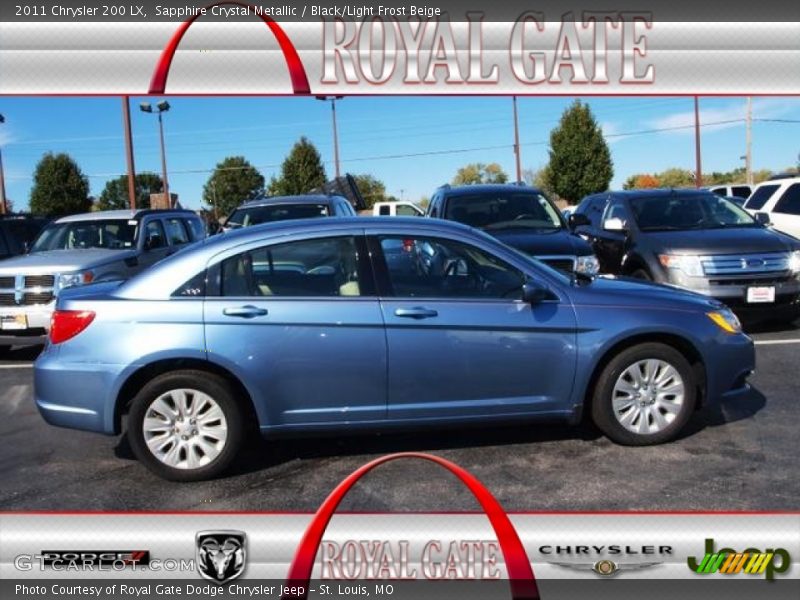 Sapphire Crystal Metallic / Black/Light Frost Beige 2011 Chrysler 200 LX
